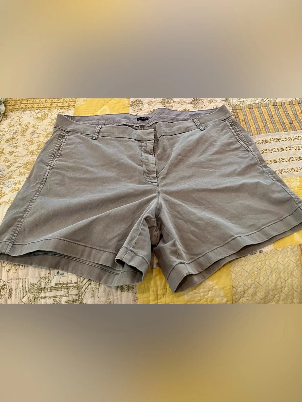 J. Crew Gray Cotton Flat Front Chino Shorts (18)